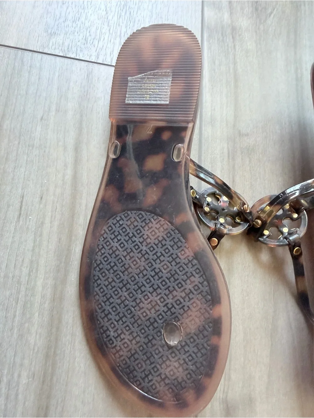 Tory Burch Tortoise Mini Miller Jelly Sandals
